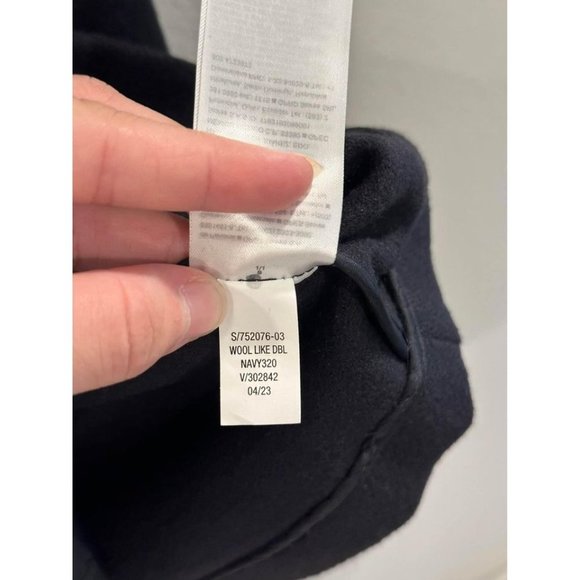 Old Navy Wool-Like Textured Double Breasted Navy Blazer Sz S NWT - Picture 7 of 8